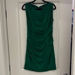 Elegant Emerald Green Sleeveless Dress